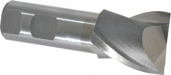 Interstate - 1-1/2", 1-5/8" LOC, 1" Shank Diam, 4-1/8" OAL, 2 Flute, Cobalt Square End Mill - Single End, Uncoated, Spiral Flute, Centercutting, Right Hand Cut, Right Hand Flute - Eagle Tool & Supply