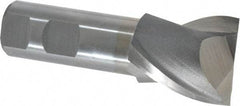 Interstate - 1-1/2", 1-5/8" LOC, 1" Shank Diam, 4-1/8" OAL, 2 Flute, Cobalt Square End Mill - Single End, Uncoated, Spiral Flute, Centercutting, Right Hand Cut, Right Hand Flute - Eagle Tool & Supply