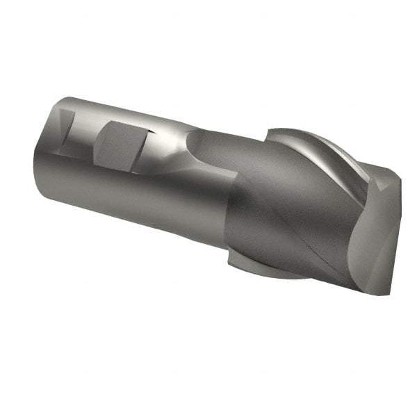 Interstate - 1-3/4", 1-5/8" LOC, 1-1/4" Shank Diam, 4-1/8" OAL, 2 Flute, Cobalt Square End Mill - Single End, Uncoated, Spiral Flute, Centercutting, Right Hand Cut, Right Hand Flute - Eagle Tool & Supply