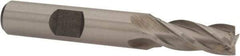 Interstate - 5/16", 3/4" LOC, 3/8" Shank Diam, 2-1/2" OAL, 4 Flute, Cobalt Square End Mill - Single End, Uncoated, Spiral Flute, 30° Helix, Centercutting, Right Hand Cut, Right Hand Flute - Eagle Tool & Supply