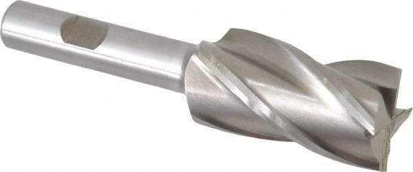 Interstate - 1", 1-7/8" LOC, 1/2" Shank Diam, 4-1/8" OAL, 4 Flute, Cobalt Square End Mill - Single End, Uncoated, Spiral Flute, 30° Helix, Centercutting, Right Hand Cut, Right Hand Flute - Eagle Tool & Supply