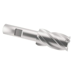 Interstate - 1", 1-7/8" LOC, 5/8" Shank Diam, 4" OAL, 4 Flute, Cobalt Square End Mill - Single End, Uncoated, Spiral Flute, 30° Helix, Centercutting, Right Hand Cut, Right Hand Flute - Eagle Tool & Supply
