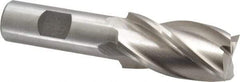 Interstate - 1", 1-7/8" LOC, 3/4" Shank Diam, 4-1/8" OAL, 4 Flute, Cobalt Square End Mill - Single End, Uncoated, Spiral Flute, 30° Helix, Centercutting, Right Hand Cut, Right Hand Flute - Eagle Tool & Supply