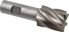 Interstate - 1-3/16", 1-1/2" LOC, 3/4" Shank Diam, 3-7/8" OAL, 6 Flute, Cobalt Square End Mill - Single End, Uncoated, Spiral Flute, 30° Helix, Centercutting, Right Hand Cut, Right Hand Flute - Eagle Tool & Supply