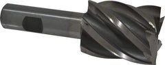 Interstate - 1-5/8", 2" LOC, 3/4" Shank Diam, 4-1/2" OAL, 6 Flute, Cobalt Square End Mill - Single End, Uncoated, Spiral Flute, 30° Helix, Centercutting, Right Hand Cut, Right Hand Flute - Eagle Tool & Supply