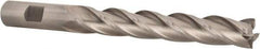 Interstate - 5/8", 4" LOC, 5/8" Shank Diam, 6-1/8" OAL, 4 Flute, Cobalt Square End Mill - Single End, Uncoated, Spiral Flute, 30° Helix, Centercutting, Right Hand Cut, Right Hand Flute - Eagle Tool & Supply