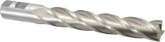 Interstate - 1", 6" LOC, 1" Shank Diam, 8-1/2" OAL, 4 Flute, Cobalt Square End Mill - Single End, Uncoated, Spiral Flute, 30° Helix, Centercutting, Right Hand Cut, Right Hand Flute - Eagle Tool & Supply
