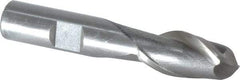 Interstate - 9/16" Diam, 1" LOC, 2 Flute Cobalt Ball End Mill - Uncoated, Single End, 3" OAL, 1/2" Shank Diam, Spiral Flute - Eagle Tool & Supply