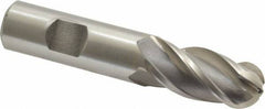 Interstate - 3/4" Diam, 1-5/8" LOC, 4 Flute Cobalt Ball End Mill - Uncoated, Single End, 3-7/8" OAL, 3/4" Shank Diam, Spiral Flute - Eagle Tool & Supply