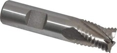 Interstate - 5/8" Diam, Coarse Pitch, 3/4" LOC, 4 Flute Cobalt Roughing Square End Mill - Uncoated, 2-7/8" OAL, 5/8" Shank Diam, Single End - Eagle Tool & Supply