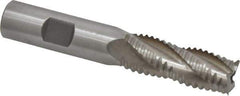 Interstate - 5/8" Diam, Coarse Pitch, 1-5/8" LOC, 4 Flute Cobalt Roughing Square End Mill - Uncoated, 3-3/4" OAL, 5/8" Shank Diam, Single End - Eagle Tool & Supply