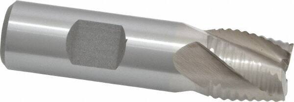 Interstate - 3/4" Diam, Coarse Pitch, 3/4" LOC, 4 Flute Cobalt Roughing Square End Mill - Uncoated, 3" OAL, 3/4" Shank Diam, Single End - Eagle Tool & Supply