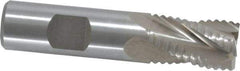Interstate - 3/4" Diam, Coarse Pitch, 1-1/4" LOC, 4 Flute Cobalt Roughing Square End Mill - Uncoated, 3-1/2" OAL, 3/4" Shank Diam, Single End - Eagle Tool & Supply