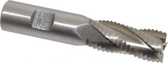 Interstate - 3/4" Diam, Coarse Pitch, 1-5/8" LOC, 4 Flute Cobalt Roughing Square End Mill - Uncoated, 3-7/8" OAL, 3/4" Shank Diam, Single End - Eagle Tool & Supply