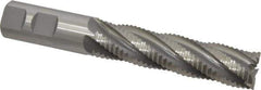 Interstate - 7/8" Diam, Coarse Pitch, 3-1/2" LOC, 5 Flute Cobalt Roughing Square End Mill - Uncoated, 5-3/4" OAL, 7/8" Shank Diam, Single End - Eagle Tool & Supply