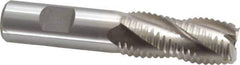 Interstate - 13/16" Diam, Coarse Pitch, 1-7/8" LOC, 4 Flute Cobalt Roughing Square End Mill - Uncoated, 4-1/8" OAL, 3/4" Shank Diam, Single End - Eagle Tool & Supply