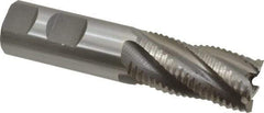 Interstate - 1" Diam, Coarse Pitch, 2" LOC, 5 Flute Cobalt Roughing Square End Mill - Uncoated, 4-1/2" OAL, 1" Shank Diam, Single End - Eagle Tool & Supply