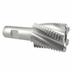 Interstate - 1-1/2" Diam, Coarse Pitch, 2" LOC, 6 Flute Cobalt Roughing Square End Mill - Uncoated, 4-1/4" OAL, 3/4" Shank Diam, Single End - Eagle Tool & Supply