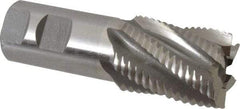 Interstate - 1-1/2" Diam, Coarse Pitch, 2" LOC, 6 Flute Cobalt Roughing Square End Mill - Uncoated, 4-1/2" OAL, 1-1/4" Shank Diam, Single End - Eagle Tool & Supply