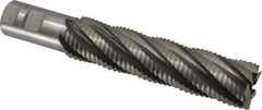 Interstate - 1-1/2" Diam, Coarse Pitch, 6-1/8" LOC, 6 Flute Cobalt Roughing Square End Mill - Uncoated, 8-5/8" OAL, 1-1/4" Shank Diam, Single End - Eagle Tool & Supply