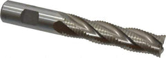 Interstate - 3/4" Diam, Coarse Pitch, 3" LOC, 4 Flute Cobalt Roughing Square End Mill - Uncoated, 5-1/4" OAL, 3/4" Shank Diam, Single End - Eagle Tool & Supply