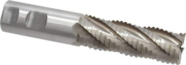 Interstate - 1" Diam, Coarse Pitch, 3" LOC, 5 Flute Cobalt Roughing Square End Mill - Uncoated, 5-1/2" OAL, 1" Shank Diam, Single End - Eagle Tool & Supply
