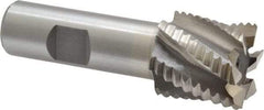 Interstate - 1-1/8" Diam, Coarse Pitch, 1-1/8" LOC, 6 Flute Cobalt Roughing Square End Mill - Uncoated, 3-3/8" OAL, 3/4" Shank Diam, Single End - Eagle Tool & Supply