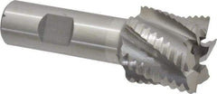 Interstate - 1-1/4" Diam, Coarse Pitch, 1-1/8" LOC, 6 Flute Cobalt Roughing Square End Mill - Uncoated, 3-3/8" OAL, 3/4" Shank Diam, Single End - Eagle Tool & Supply
