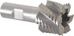 Interstate - 1-1/2" Diam, Coarse Pitch, 1-1/8" LOC, 6 Flute Cobalt Roughing Square End Mill - Uncoated, 3-3/8" OAL, 3/4" Shank Diam, Single End - Eagle Tool & Supply