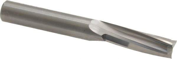 Onsrud - 3/8" Cutting Diam x 1-1/8" Length of Cut, 3 Flute, Upcut Spiral Router Bit - Uncoated, Right Hand Cut, Solid Carbide, 3" OAL x 3/8" Shank Diam, Three Edge, 10° Helix Angle - Eagle Tool & Supply