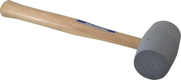 Vaughan Bushnell - 1-1/4 Lb Head Rubber Mallet - 10-5/8" OAL, Wood Handle - Eagle Tool & Supply