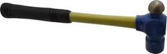 Vaughan Bushnell - 1-1/2 Lb Head Ball Pein Hammer - Fiberglass Handle, 15" OAL, Fiberglass with Cushion Grip - Eagle Tool & Supply