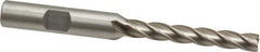 Interstate - 1/4", 1-3/4" LOC, 3/8" Shank Diam, 3-1/2" OAL, 4 Flute, High Speed Steel Square End Mill - Single End, Uncoated, Spiral Flute, 30° Helix, Centercutting, Right Hand Cut, Right Hand Flute - Eagle Tool & Supply