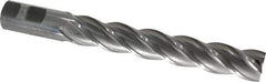Interstate - 1", 6" LOC, 1" Shank Diam, 8-1/2" OAL, 4 Flute, High Speed Steel Square End Mill - Single End, Uncoated, Spiral Flute, 30° Helix, Centercutting, Right Hand Cut, Right Hand Flute - Eagle Tool & Supply