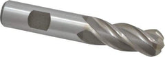 Interstate - 5/8" Diam, 1-5/8" LOC, 4 Flute High Speed Steel Ball End Mill - Uncoated, Single End, 3-3/4" OAL, 5/8" Shank Diam, Spiral Flute - Eagle Tool & Supply