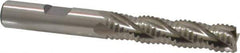 Interstate - 3/8" Diam, Coarse Pitch, 1-5/8" LOC, 4 Flute Cobalt Roughing Square End Mill - Uncoated, 3-3/16" OAL, 3/8" Shank Diam, Single End, Centercutting - Eagle Tool & Supply