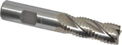 Interstate - 5/8" Diam, Coarse Pitch, 1-5/8" LOC, 4 Flute Cobalt Roughing Square End Mill - Uncoated, 3-3/4" OAL, 5/8" Shank Diam, Single End, Centercutting - Eagle Tool & Supply