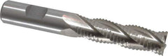 Interstate - 5/8" Diam, Coarse Pitch, 2-1/8" LOC, 4 Flute Cobalt Roughing Square End Mill - Uncoated, 4-1/4" OAL, 5/8" Shank Diam, Single End, Centercutting - Eagle Tool & Supply