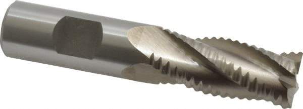 Interstate - 3/4" Diam, Coarse Pitch, 1-5/8" LOC, 4 Flute Cobalt Roughing Square End Mill - Uncoated, 3-3/4" OAL, 3/4" Shank Diam, Single End, Centercutting - Eagle Tool & Supply