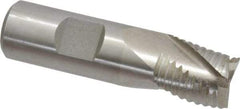 Interstate - 3/4" Diam, Coarse Pitch, 3/4" LOC, 3 Flute Cobalt Roughing Square End Mill - Uncoated, 2-7/8" OAL, 3/4" Shank Diam, Single End, Centercutting - Eagle Tool & Supply