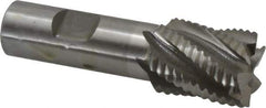 Interstate - 1" Diam, Coarse Pitch, 1-1/8" LOC, 6 Flute Cobalt Roughing Square End Mill - Uncoated, 3-3/8" OAL, 3/4" Shank Diam, Single End, Centercutting - Eagle Tool & Supply