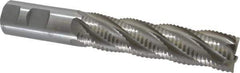Interstate - 1" Diam, Coarse Pitch, 4" LOC, 5 Flute Cobalt Roughing Square End Mill - Uncoated, 6-1/2" OAL, 1" Shank Diam, Single End, Centercutting - Eagle Tool & Supply