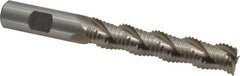 Interstate - 5/8" Diam, Coarse Pitch, 3-1/8" LOC, 3 Flute Cobalt Roughing Square End Mill - Uncoated, 5-1/4" OAL, 5/8" Shank Diam, Single End, Centercutting - Eagle Tool & Supply