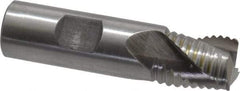Interstate - 3/4" Diam, Coarse Pitch, 3/4" LOC, 3 Flute Cobalt Roughing Square End Mill - Uncoated, 3" OAL, 3/4" Shank Diam, Single End, Centercutting - Eagle Tool & Supply