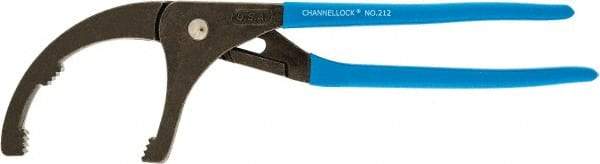 Channellock - 4-1/4" Max Diam, Adjustable Oil Filter Plier - 12" OAL, 4-1/4 Max Capacity, Oil Filter Plier - Eagle Tool & Supply