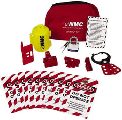 NMC - 18 Piece Electrical Lockout Kit - Keyed Differently, Comes in Pouch - Eagle Tool & Supply