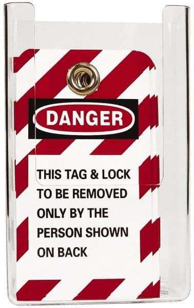 NMC - 1 Piece, Empty Plastic Tag Holder - 4-1/2 Inch Wide x 7 Inch High - Eagle Tool & Supply
