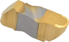 Kennametal - 4125NR K Grade KC730, 6.35mm Cutting Width Carbide Grooving Insert - 6.35mm Max Depth of Cut, Right Hand, 3.18mm Corner Radius, TiN Finish - Eagle Tool & Supply
