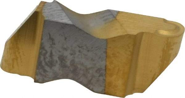 Kennametal - 3078NR K Grade KC730, 3.96mm Cutting Width Carbide Grooving Insert - 3.81mm Max Depth of Cut, Right Hand, 1.98mm Corner Radius, TiN Finish - Eagle Tool & Supply