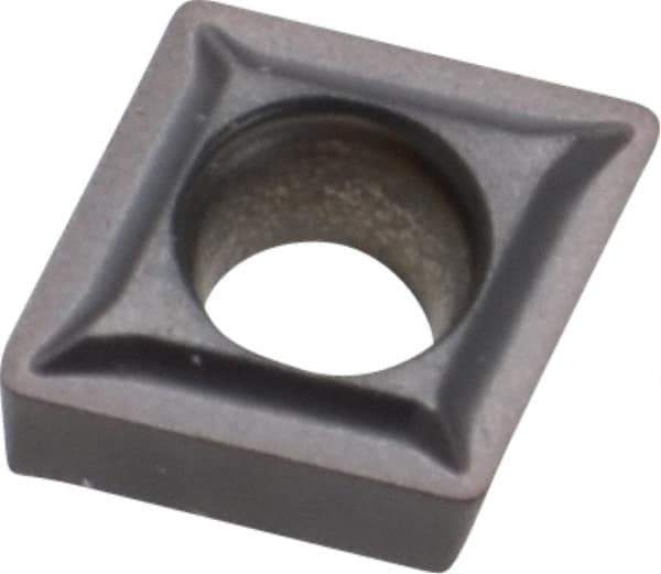 Kennametal - CCMT21.51 LF Grade KC5025 Carbide Turning Insert - TiAlN Finish, 80° Diamond, 1/4" Inscr Circle, 3/32" Thick, 1/64" Corner Radius - Eagle Tool & Supply